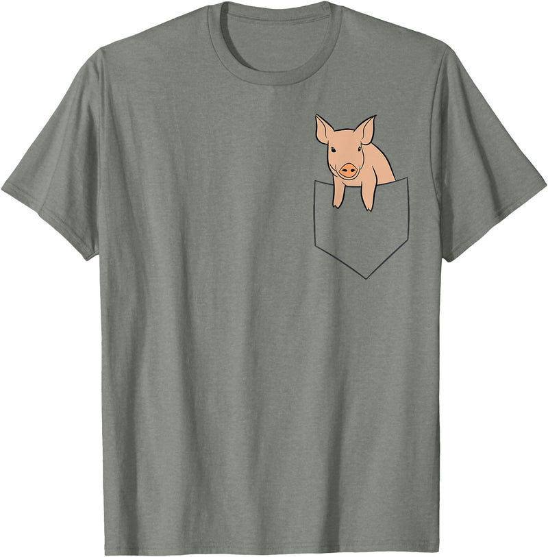 Funny Pig Farmer Gifts Pig in the Bag Funny Bags Pig T-Shirt - Olive Heather