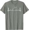 Rabbit Hearbeat Bunny Lover Pet Bunnies Owner Easter T-Shirt in Olive Heather
