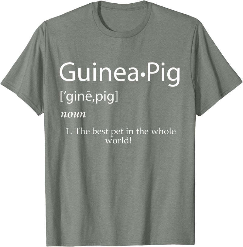 Guinea Pig Toys & Treats Guinea Pig Definition: BEST PET IN THE WORLD! Guinea Pigs T-Shirt - Olive Heather