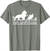 Disney Lion King No Worries Silhouette Trio T-Shirt - Olive Heather