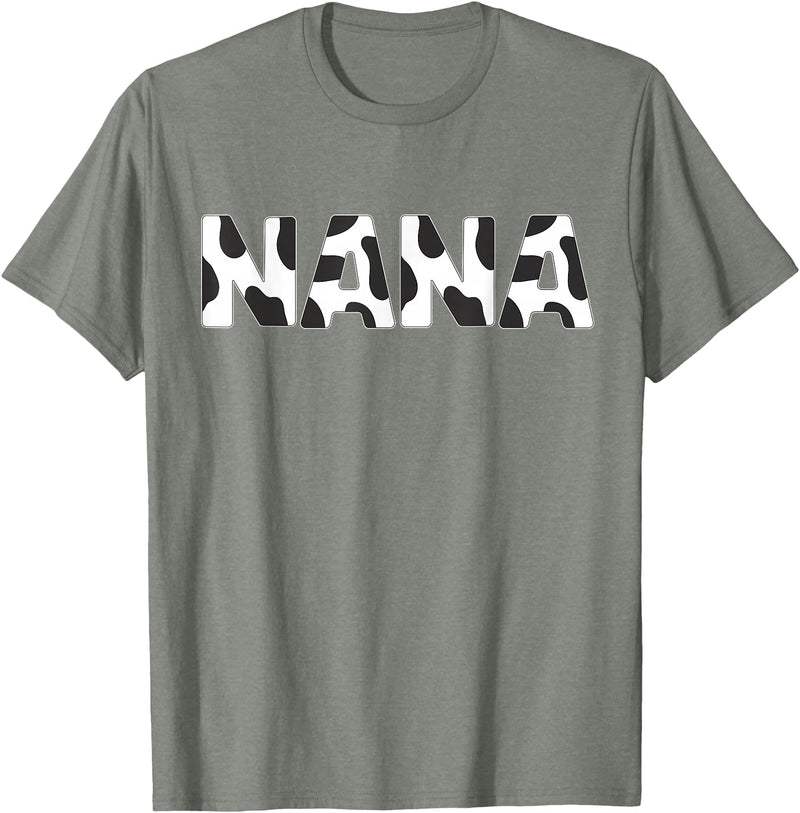 Cow Print Birthday Shirt For Family Men Women Cow Nana Birthday Family Matching 1 St Birthday Girl Boy T-Shirt - Olive