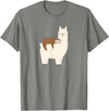 Unique Animal Lover Apparel Decor & Gifts Outlet Sloth Riding Llama Funny Graphic for Women for Girls T-Shirt - Olive Heather