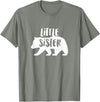 The Persnickety Owl Family Bears #2 Little Sister Bear Shirt Sister Bear T-Shirt Sister Tee T-Shirt - Olive Heather