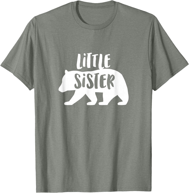 The Persnickety Owl Family Bears #2 Little Sister Bear Shirt Sister Bear T-Shirt Sister Tee T-Shirt - Olive Heather