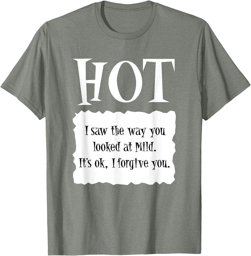 Halloween Hot Packet Matching Costume Shirt by T&T HOT - Hot Packet Halloween Taco Costume T-Shirt - Olive Heather