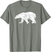 Geometric Patterns By DSMD Cool Polar Bear Geometric Pattern Boho Art Christmas Animal T-Shirt - Olive Heather
