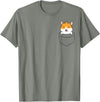 Cute Guinea Pig Tees And Gifts Guinea Pig In A Pocket Cute Pocket Guinea Pig T-Shirt - Olive Heather