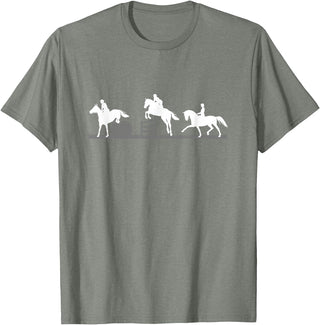 Horse Jumping and Eventing Horses Tee's Event Horses T-Shirt Horse Jumping and Dressage T-Shirt - Olive Heather