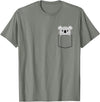 Pocket Koala Shirts Pocket Koala Bear T-Shirt - Olive Heather