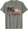 SHIRTSIDE PIG Pig Whisperer Shirt Gift For Pig Lover T-Shirt - Olive Heather