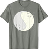 Cool Chibi Anime Ying Yang Zen Polar Bears Tee Cool Anime Polar Bears Chibi Kawai Manga Ying Yang Zen Tee T-Shirt - Olive Heather