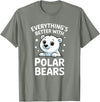 The Cute Animal Apparel Company Cute Polar Bear Lover Adults or Kids Boys Girls Polar Bears T-Shirt - Olive Heather