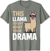 Llama Gift Llama Lover Accessories & Lama Stuff Funny Llama Design for Men Women Kids Llama Lover Llama T-Shirt - Olive Heather