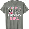 Cow Birthday Shirts For Family Men Women Cow Lover Pop Pop of The Birthday Girl Shirt Farm Cow Grandpa 1st T-Shirt - Olive