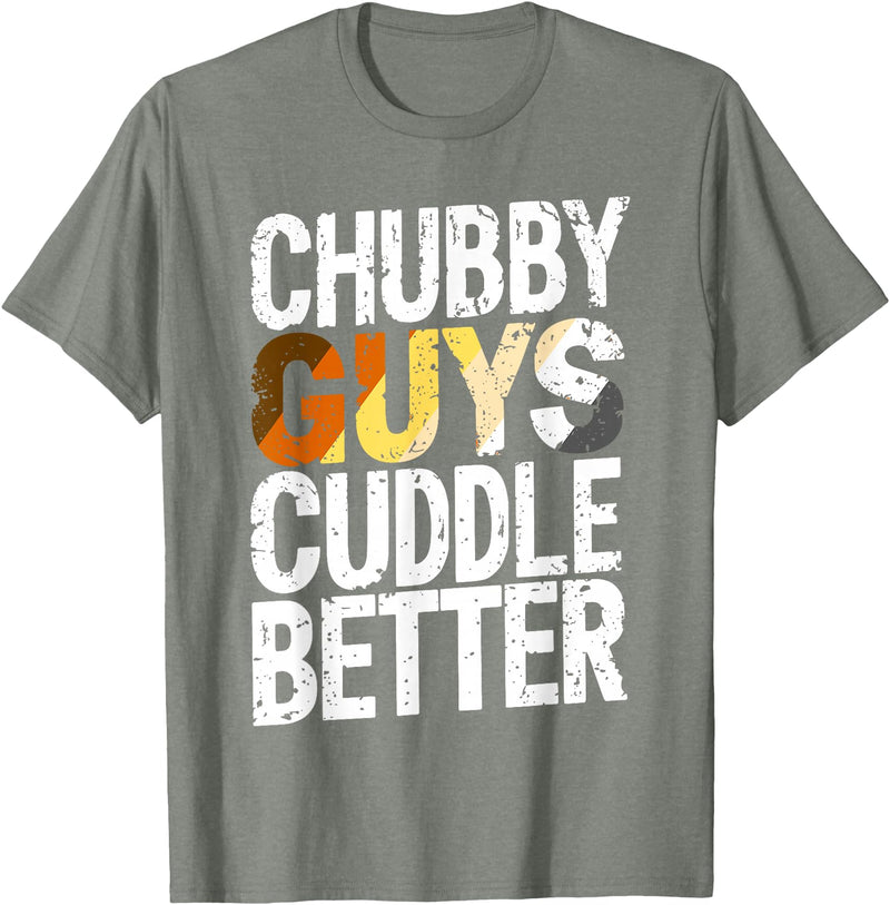 Bear Pride Community Chubby Guys Cuddle Better Gay Bear T-Shirt - Olive Heather