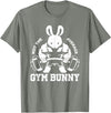 Easter Day Gym Bunny Rabbit Weightlifting Deadlift Fitness T-Shirt in Olive Heather