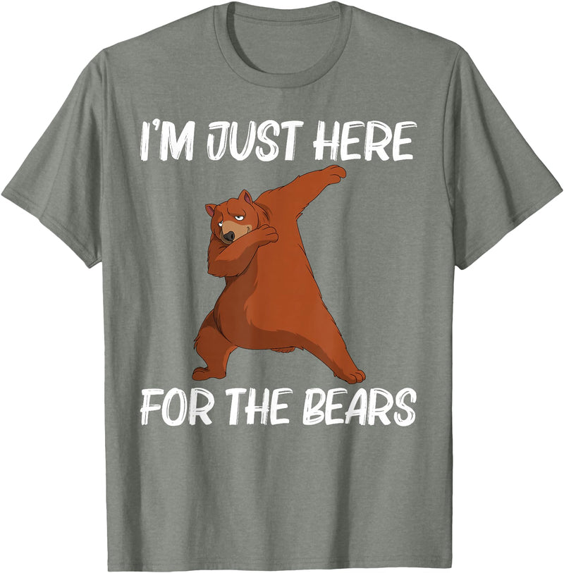 Cool Brown Wildlife Bear Hunters Mountain Clothes Funny Bear Gift For Men Women Bear Mammal Animal T-Shirt - Olive Heather