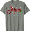 Buffalo Plaid Matching Christmas Pajamas Gifts Funny Matching Family Buffalo Plaid Mimi Christmas Pajama T-Shirt - Olive