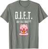 Drink Eat Enjoy Weight Gain Worry Diet Later CLR D.I.E.T. Did I Eat That Hungry Food Pig Pizza Buffet Novelty T-Shirt - Olive Heather