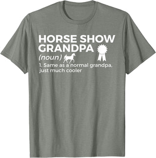 Horse Show Apparel Funny Horse Show Grandpa Definition T-Shirt - Olive Heather
