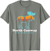 North Conway NH North Conway New Hampshire Moose Mountains T-Shirt - Olive Heather