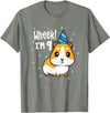 Guinea Pig Birthday by Joy Haus Guinea Pig Birthday Party Wheek Kids 9 Year Old 9th Outfit T-Shirt - Olive Heather