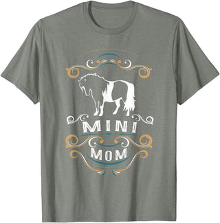 NIckerStickers Mini Mom | Trending Miniature Horse T-Shirt - Olive Heather