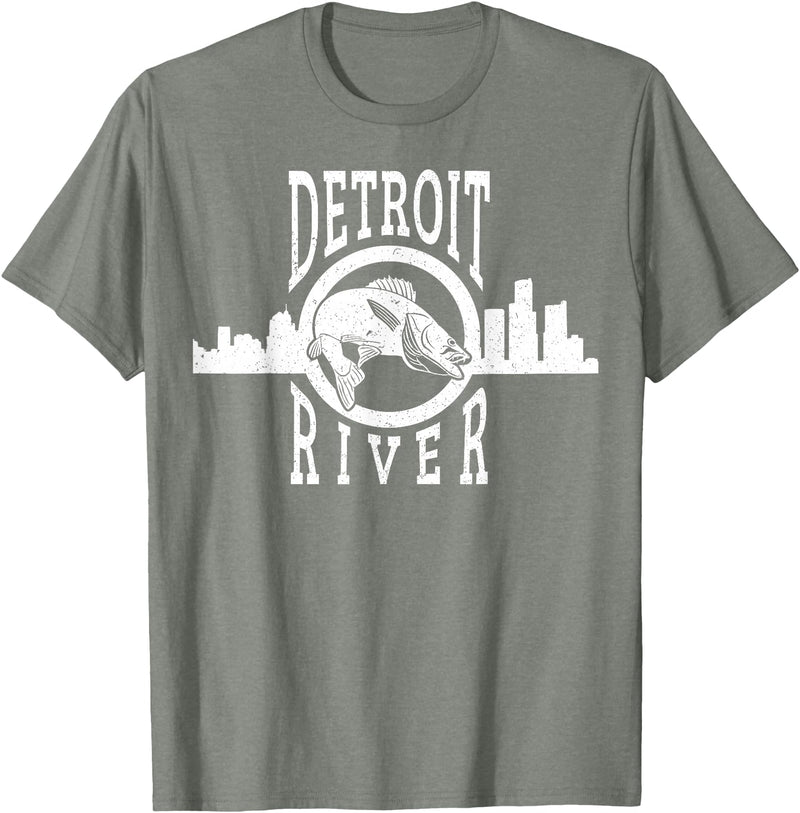 Eternal Angler Detroit River Walleye Fishing T Shirt for Men Women T-Shirt - Olive Heather