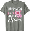 Gift For Nana Happiness Is Being A Nana Pig T-Shirt - Olive Heather