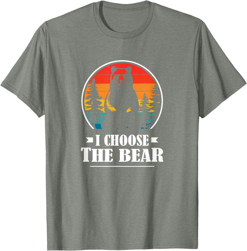 MeToo Angry Radical Feminist Gift Shirts & Hoodies Womens Retro Vintage This Is Why I Choose The Bear T-Shirt - Olive Heather