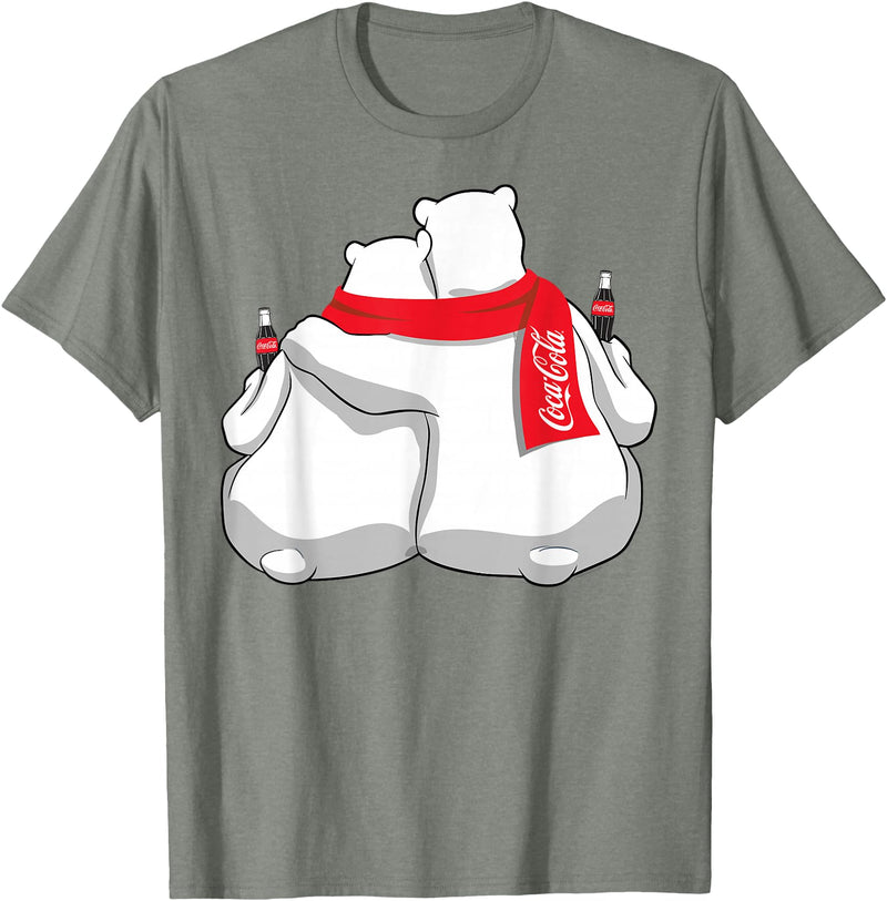 Coca-Cola Company Coca Cola Snowmies Polar Bears T-Shirt - Olive Heather