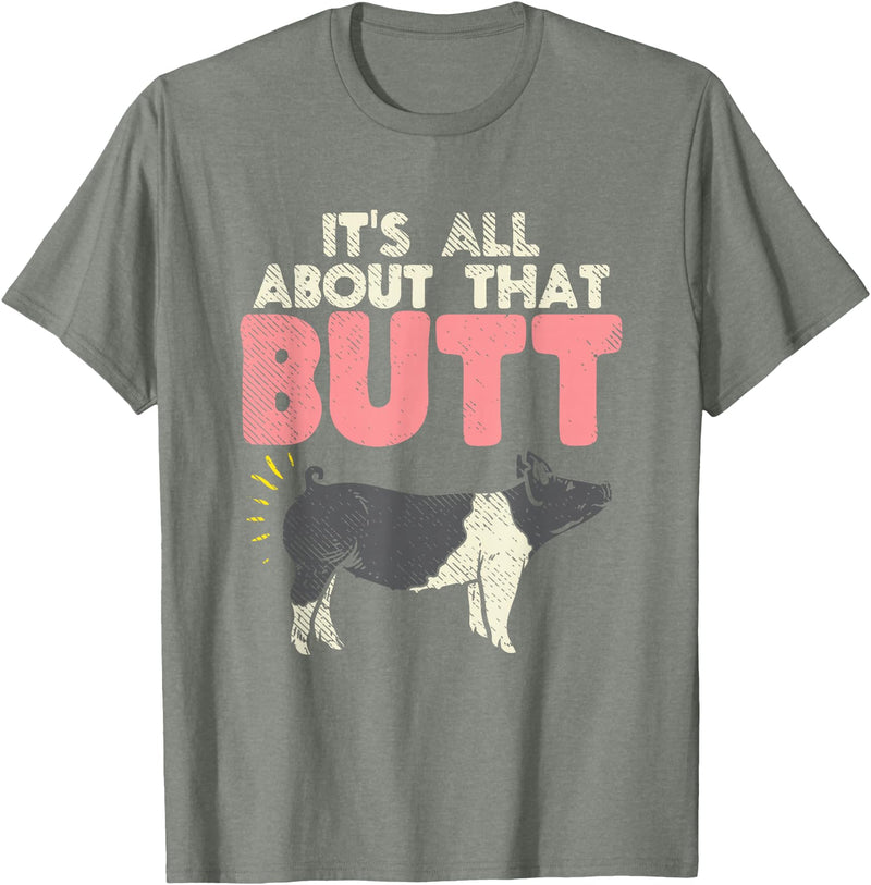 Funny Livestock Show Puns And More Pig Show, Livestock Show, British Saddleback T-Shirt - Olive Heather