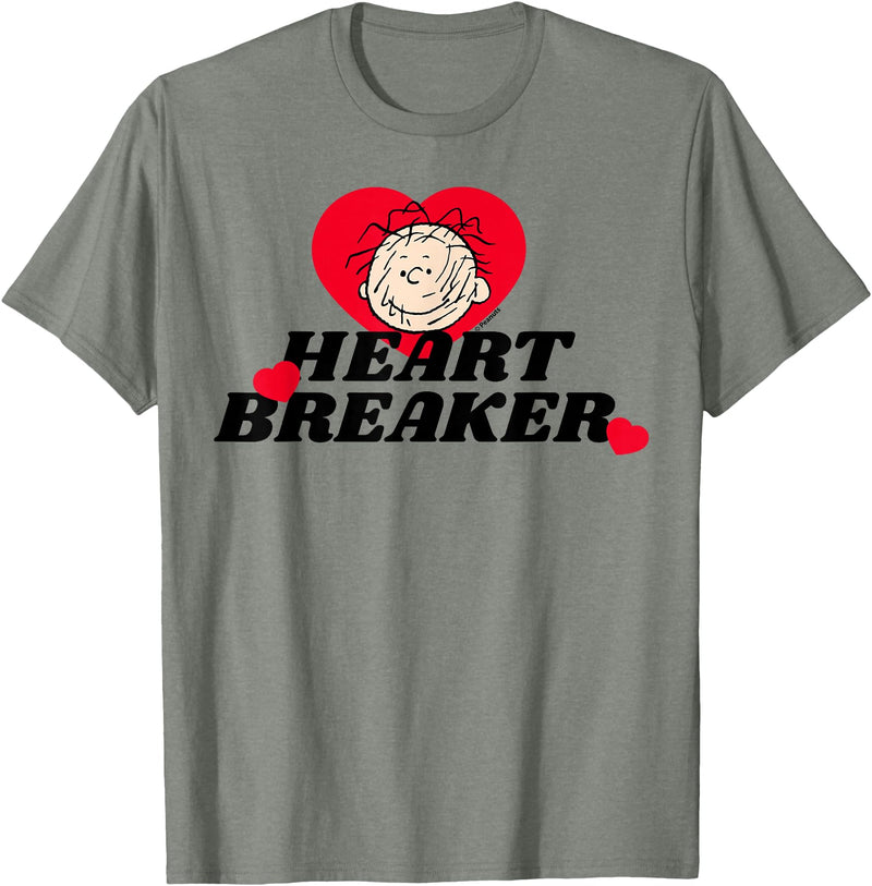 Peanuts Pig Pen Heartbreaker T-Shirt - Olive Heather