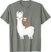 Sloth & Llama Animal Gifts Sloth Riding Llama Shirt Funny Birthday Gift for Boy, Girl T-Shirt - Olive Heather