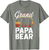 Crazy Grandpa Apparel & Gifts Fun Grandpa Animal Sunset Graphic - Grandpapa Bear T-Shirt - Olive Heather