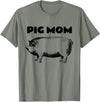 Cute Pig T-Shirts Pot Belly Pig Gifts Tees T Shirt Cute Pot Belly Pig Shirt-PIG MOM Pig Lovers T Shirt T-Shirt - Olive Heather