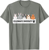 Celebrate Diversity Cute Pet Bunny for Rabbit Lovers T-Shirt in Olive Heather