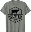 Farm and Holstein Cow for Men and Cattle Clothing Holstein Cattle - Holstein Cow for Farmers T-Shirt - Olive Heather