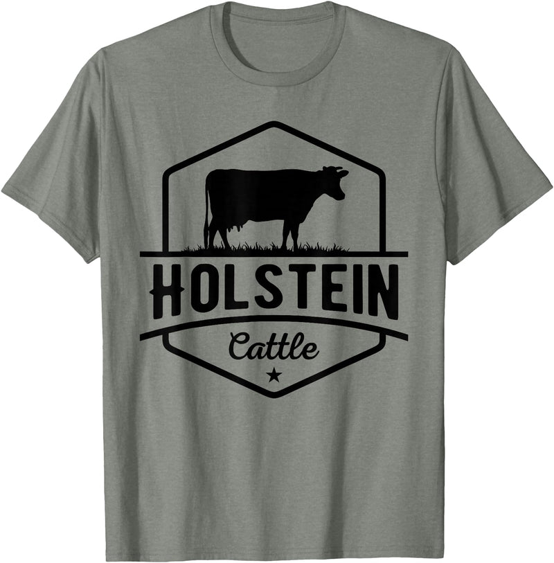 Farm and Holstein Cow for Men and Cattle Clothing Holstein Cattle - Holstein Cow for Farmers T-Shirt - Olive Heather