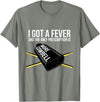 Funny I Got a Fever Cowbell Shirts Mehr Cowbell T-Shirt Drummer Cowbell T-Shirt - Olive Heather