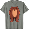 The Easy Costume Idea Shop Bear Halloween Costume Shirt - Brown Grizzly Bear T-Shirt - Olive Heather