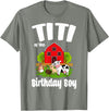Birthday Boy Farm Animal Theme Titi Of The Birthday Boy Farm Animal Birthday Party Celebration T-Shirt - Olive Heather
