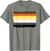 LGBTQ Bear Flag Gay Pride Gift For Men LGBT Papa Mens Gay Pride Month - Gay Flag Bear T-Shirt - Olive Heather
