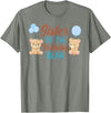 Family Birthday Bear Gifts Sister of The Birthday Boy Bear 1st Birthday Party Boy T-Shirt - Olive Heather