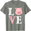 Funny Pig Lover Shirts Love Pigs - Pig Lover Pig Farming Piglet Farmer Farm Animal T-Shirt - Olive Heather