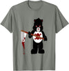 Jujubella Angry Bear Scare Bear Teddy Bear No Kids T-shirt T-Shirt - Olive Heather
