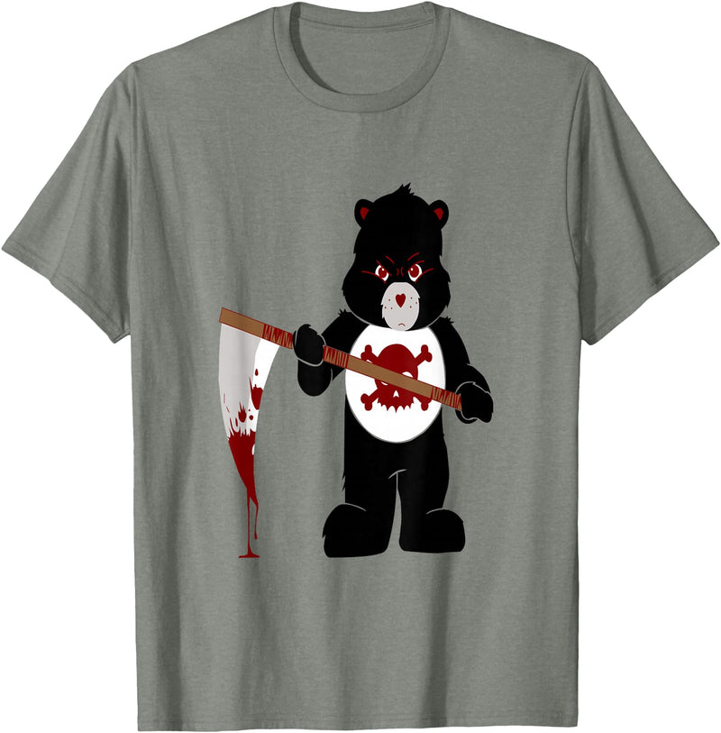 Jujubella Angry Bear Scare Bear Teddy Bear No Kids T-shirt T-Shirt - Olive Heather