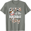 Love Family Matching Sister Of The Birthday Boy Cow Farm 1St Birthday Boy T-Shirt - Olive Heather