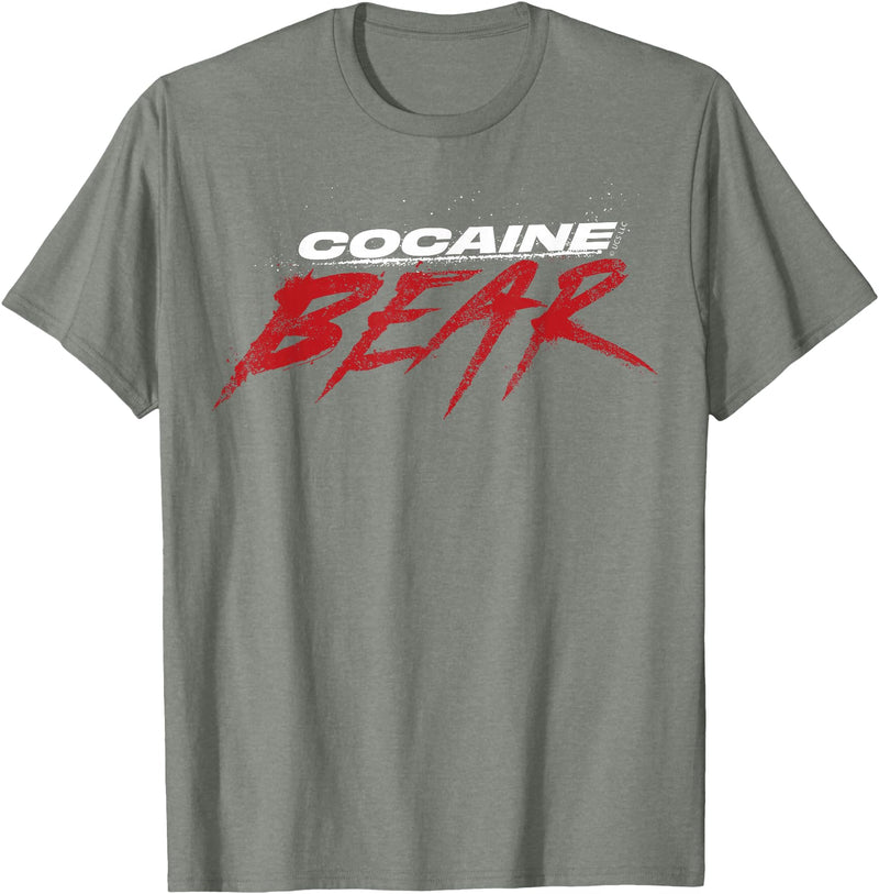 Cocaine Bear Logo T-Shirt - Olive Heather