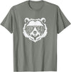 grandma Bear Family Apparel Grandma Bear Face with Sunglasses T-Shirt - Olive Heather